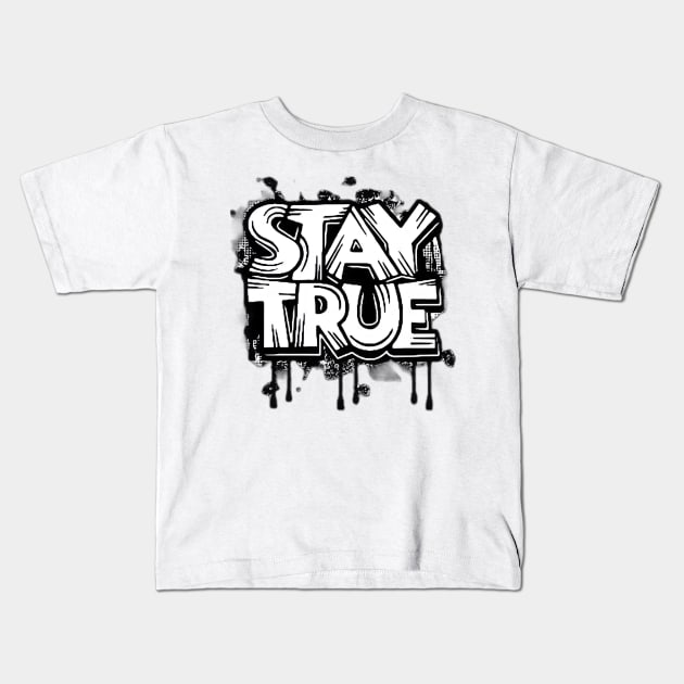 Stay True: Honesty in Style Kids T-Shirt by Fadedstar